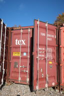 40' container uden indhold, med containerlås