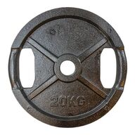 2 stk. Vægtskiver sort metal (50 mm) - 20 kg