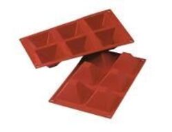 4 stk. Bageform pyamideforme 6 stk non-stik 1/3 GN