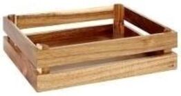 2 stk. Trækasse B350 x D290 x H105 mm 1/2 GN Lys acacia træ