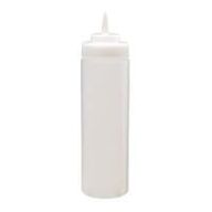 24 stk. Squeeze plast flaske 70 cl med låg