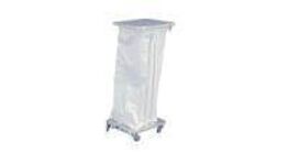 1 stk. Affaldsvogn 60/100 ltr hvidlakeret m/pedal & vippelåg