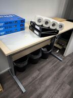 Skrivebord med indhold