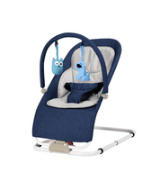 Blå Baby Bouncer Komfortabel Skråstol Med Legetøj