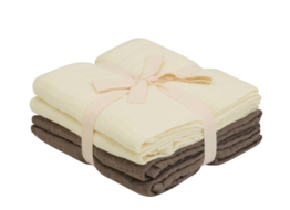 4 pk. Stofbleer i organic muslin fra Pippi - Cinder (4-pak)
