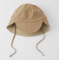 4 stk. Cloby Sun Hat Reversible Peanut Brown Sandy Beach 6 12m 