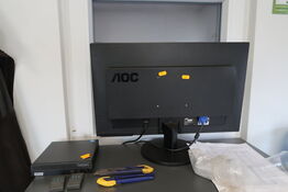 Computer LENOVO ThinkCentre samt computerskærm AOC E2470SWDA