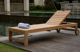 2 stk. Liggestole i Teaktræ, CASA COLLECTION Rama Sun (Ubrugte)