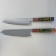 2 stk. Kokkekniv - Ottekantet Wa-håndtag