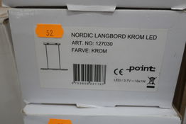 Langbordspendel POINT Nordic Krom LED 