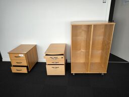 2 stk. skuffemoduler samt reol 