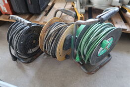 3 stk. Kabeltromler 230V