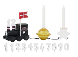 2 pk. Kids by Friis fødselsdagstog med planet og stjerne, vandmanden