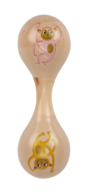 12 stk. Magni | Dobbelt maracas med abe, Noahs Ark, beige
