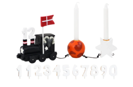 2 pk. Kids by Friis fødselsdagstog med planet og stjerne, vædderen
