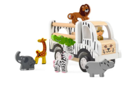 3 stk. Magni Zoo bil med pull-back