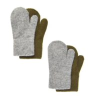 8 pk. handsker 2-pack - Military Olive - Str. 1-2 år & 3-6 år