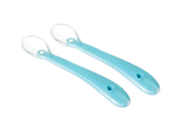 11 pk. Kidsme silikone ske 2-pak, aquamarine