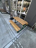 4 stk. bord/bænkesæt m. stålstel
