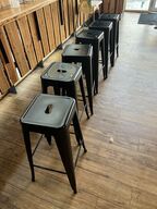 6 stk. bartstole i metal