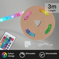 6 stk. briloner rgb led Strip 3 meter med remote(ubrugt)