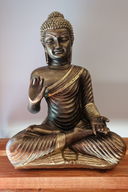 Siddende Buddha  H45 cm. Guld