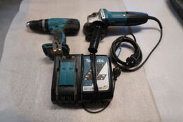 Makita boremaskine, vinkelsliber & lynlader 