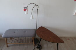 Bænk, Bord & lampe 