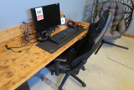 Samsung SyncMaster B2240 22" skærm + keyboard, mus, headset & gamerstol
