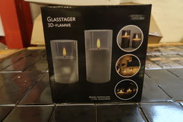 7 pk. Gulvstager 3D Flamme 2 stk