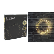 18 pk. Lyskrans med timer (90 LED)