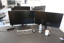 2 stk. computerskærme LENOVO ThinkVision P27q-20, tastatur, mus og dockingstation LENOVO USB-C Dock