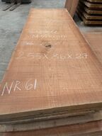 Træplanke i SAPELE (mahogni) 2,55x0,86m - 2,7 cm tyk
