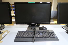 Philips 22" skærm, Lenovo tastatur & mus