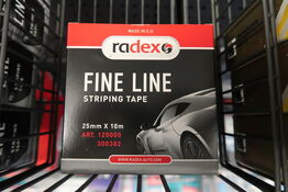 5 pk. Radex Fine Line Striping tape 25mm x 10m