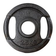 2 stk. Vægtskiver sort metal (50 mm) - 2,5 kg