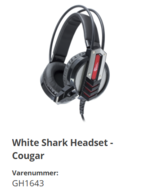 3 x White Shark headsets