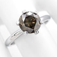 Solitairering 14 kt. Hvidguld, 1,50 ct. Fancy Dark Yellow Brown Diamant