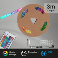 4 stk. briloner udendørs led strip 3 meter med remote(ubrugt)