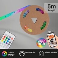 3 stk. Briloner ledstrip med musiksensor, remote,wifi,5 meter(ubrugt)