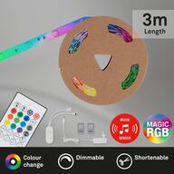 4 stk. Briloner ledstrip med musiksensor, remote, 3 meter(ubrugt)