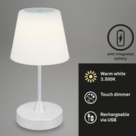 2 stk. briloner bordlampe udendørs m. dæmp genopladelig(ubrugt)