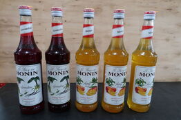 5 fl. Sirup MONIN Grenadine og Mango, 70cl.