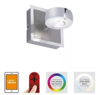 2 stk. led væglamper lolasmart rgb cct – remote(ubrugt)