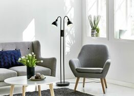 2 stk. nordlux ray 2-spot dæmpbar gulvlampe sort