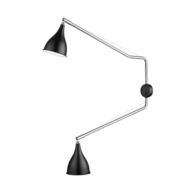 NORR11 le six double arm væglampe, sort