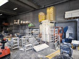 8 fag pallereoler uden indhold (læs beskrivelse) samt extra vanger