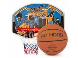 My Hood Basketball kurv med plade & bold 