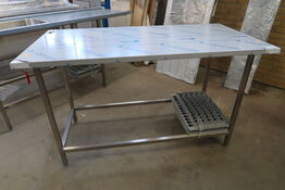 Rustfri stålbord 140x70xH90cm