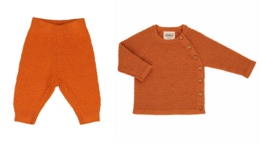 Voksi Bukser – Uld & Uldtrøje Honeycomb Warm Orange - Str. 50/56